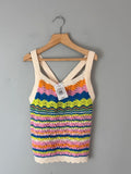 NEW Matalan Multicolour Crossover Back Crochet Top - Girls 12 Years - Discounted high street clothing for children, ladies and men including everyday wear and seasonal styles. UK online
