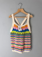 NEW Matalan Multicolour Crossover Back Crochet Top - Girls 12 Years - Discounted high street clothing for children, ladies and men including everyday wear and seasonal styles. UK online