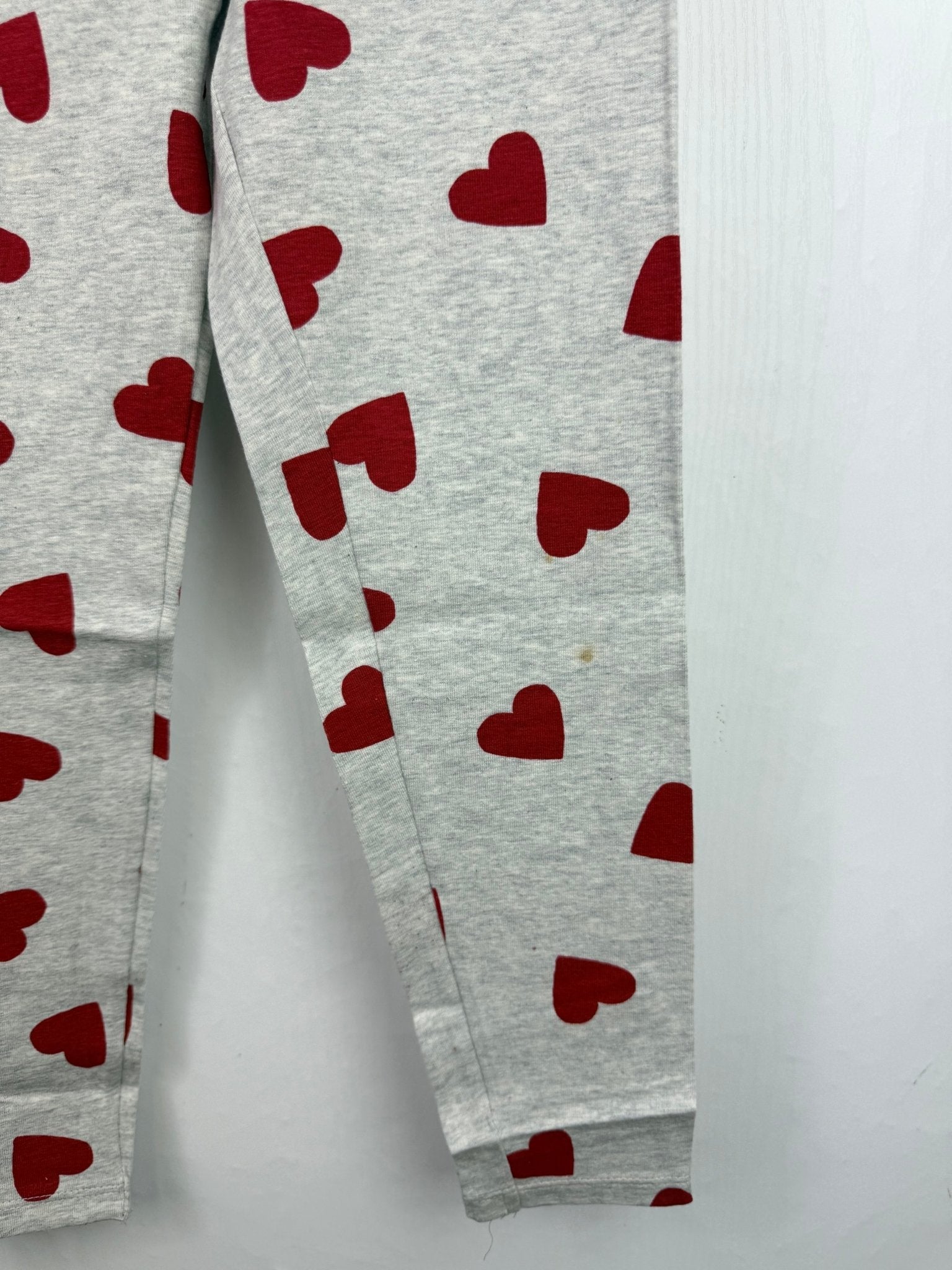 NEW M*S Red Heart Grey Leggings (2nd) - Girls 5 - 6 Years - Back On The Shelves High Street Outlet Online UK