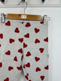 NEW M*S Red Heart Grey Leggings - Girls 5 - 6 Years - Back On The Shelves High Street Outlet Online UK