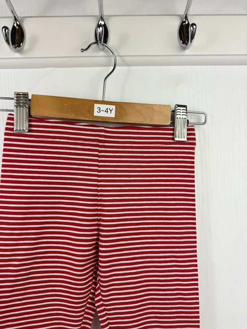 NEW M*S Red Striped Leggings - Girls 3 - 4 Years - Back On The Shelves High Street Outlet Online UK