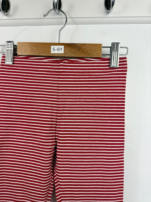NEW M*S Red Striped Leggings - Girls 5 - 6 Years - Back On The Shelves High Street Outlet Online UK