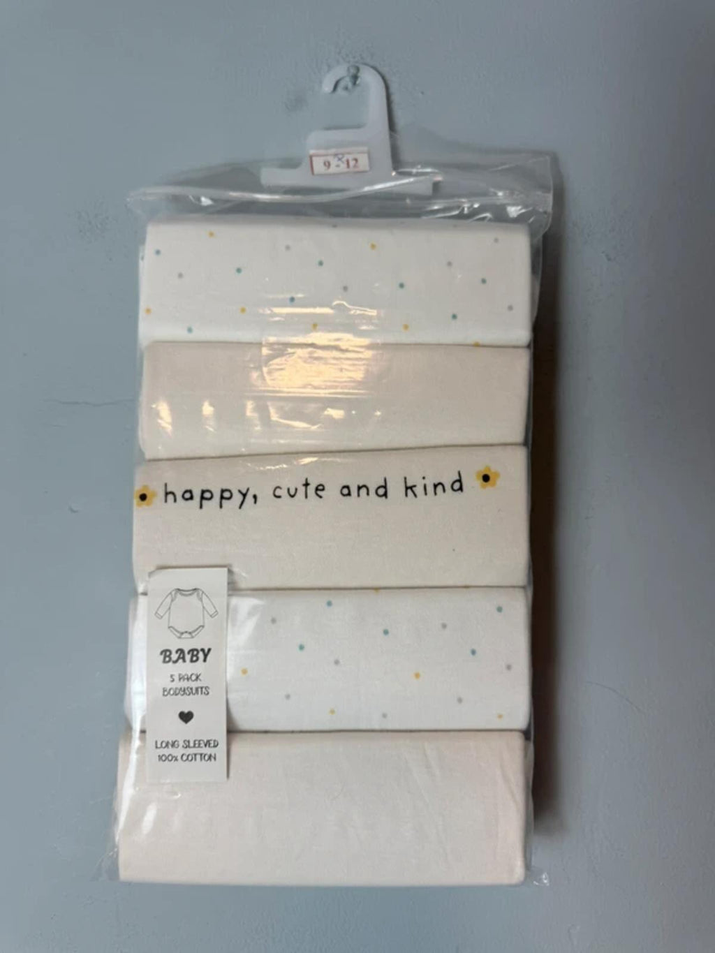 NEW Neutral Baby Long Sleeve Bodysuits - Mixed Brands - Size 9 - 12 Months - Discounted high street clothing for children, ladies and men including everyday wear and seasonal styles. UK online