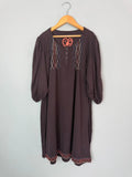 NEW Next Brown Boho Style Criss - Cross Stitch Dress - Girls 9 Years - Discounted high street clothing for children, ladies and men including everyday wear and seasonal styles. UK online