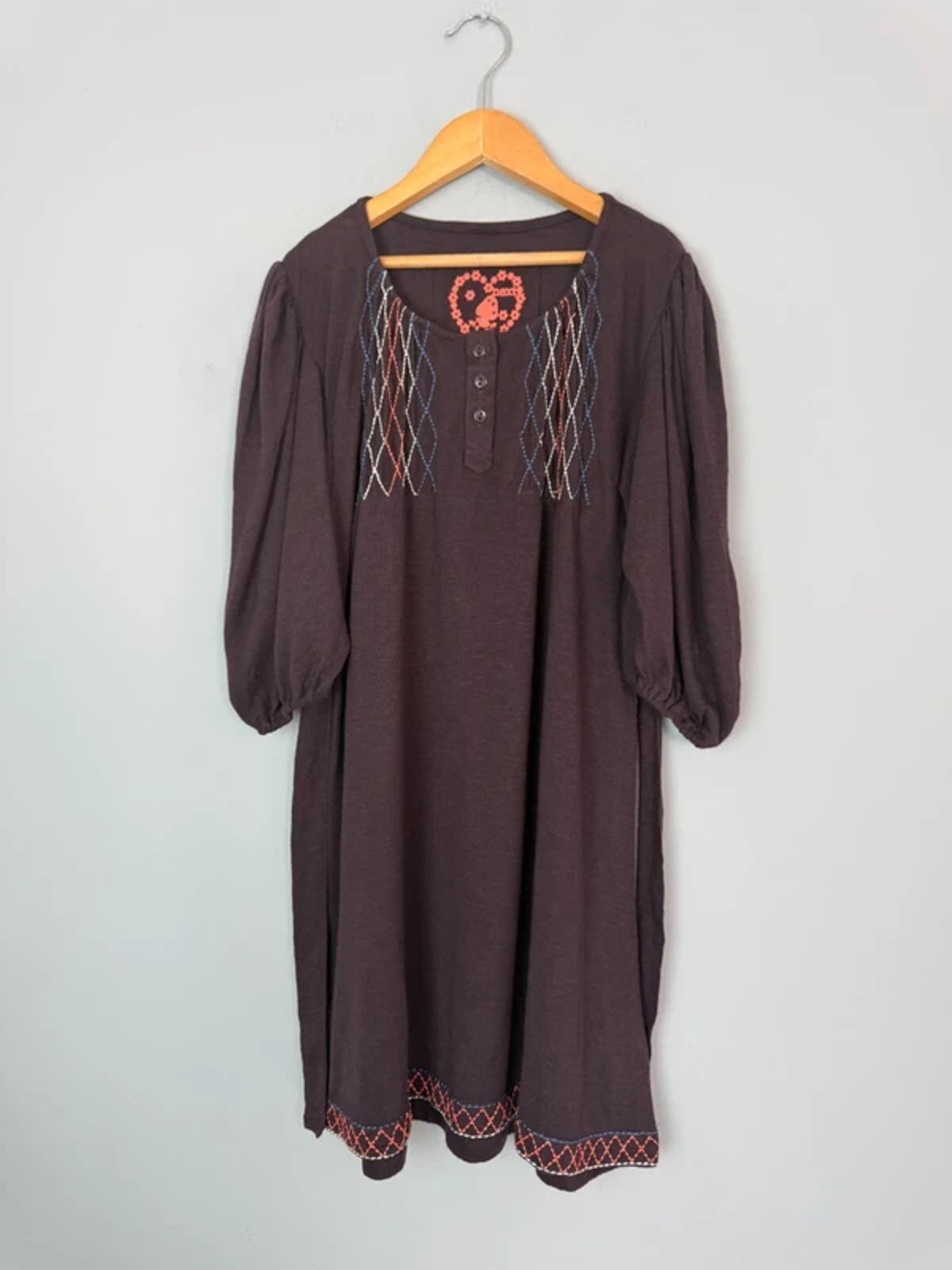 NEW Next Brown Boho Style Criss - Cross Stitch Dress - Girls 9 Years - Discounted high street clothing for children, ladies and men including everyday wear and seasonal styles. UK online