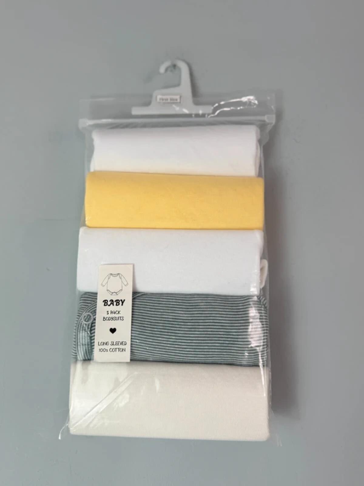 NEW Next & Kiabi Long Sleeve Bodysuits - Mixed Brands - Unisex First Size - Discounted high street clothing for children, ladies and men including everyday wear and seasonal styles. UK online