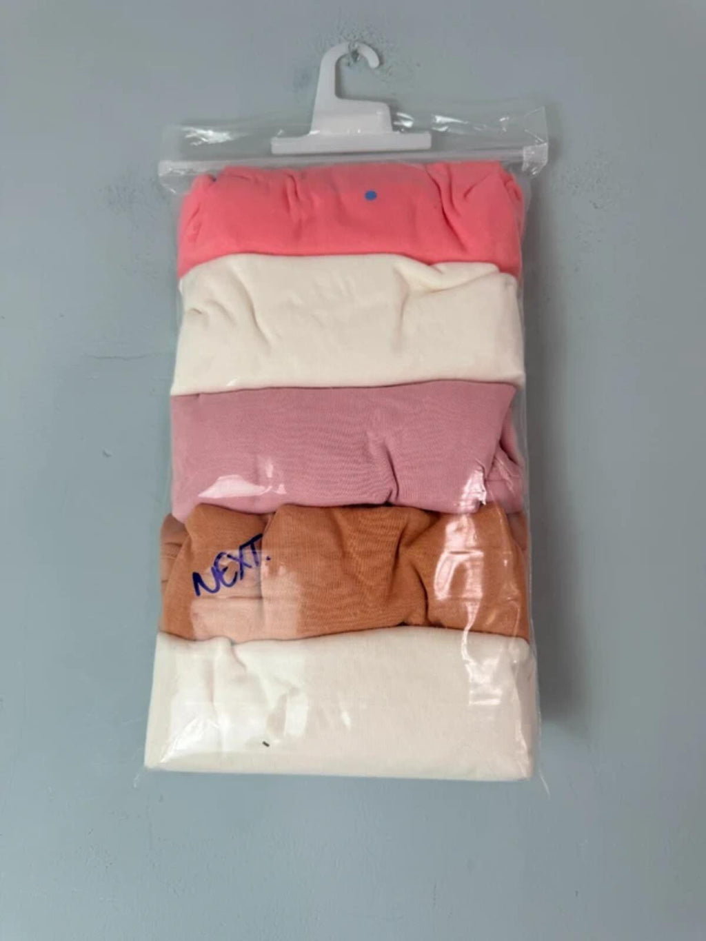 NEW Next Long Sleeve Bodysuits - Pink Cream Cherry - Girls 6 - 9 Months - Discounted high street clothing for children, ladies and men including everyday wear and seasonal styles. UK online