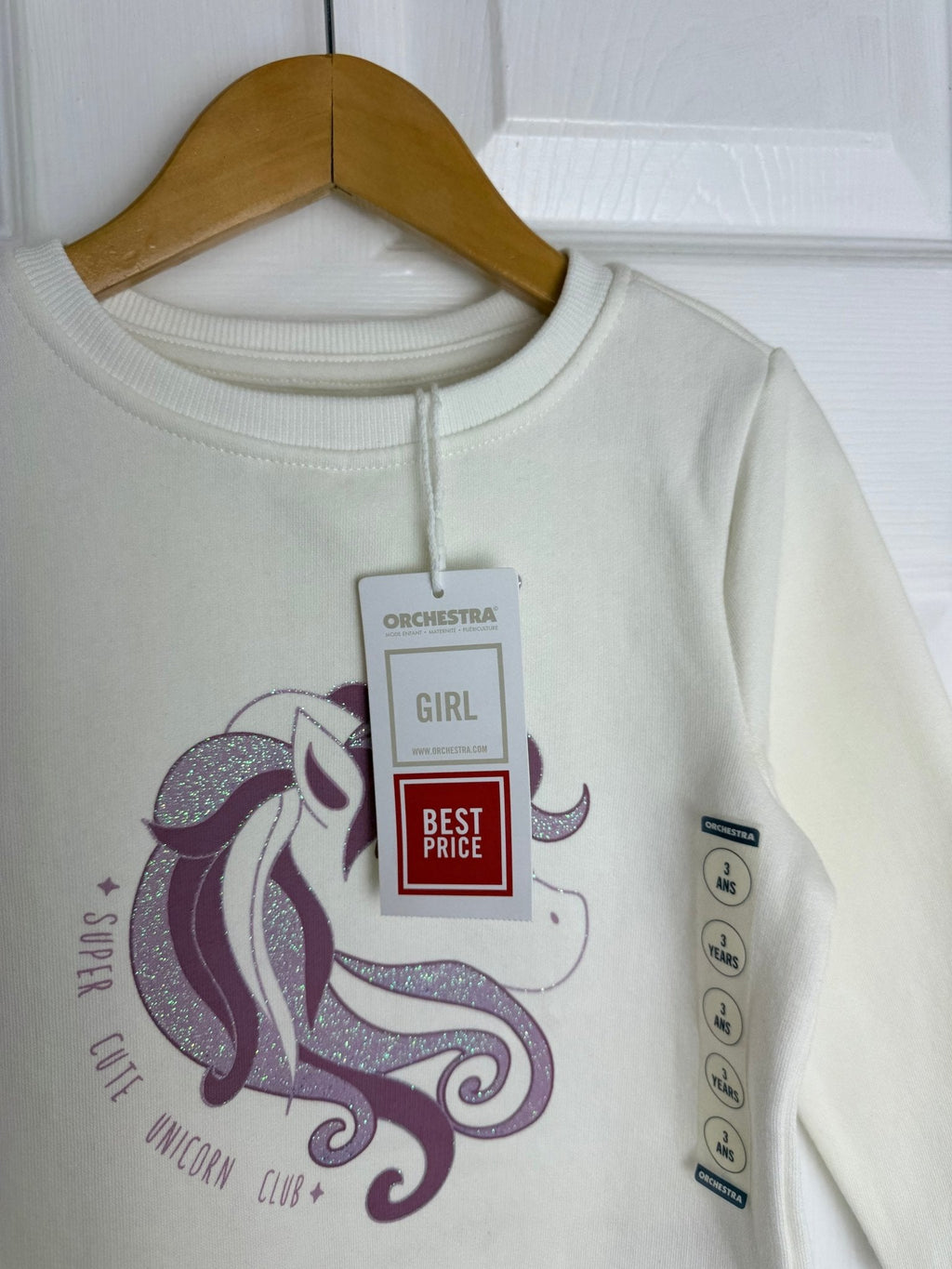 NEW Cream Unicorn Sweater - Girls 3 - 12 Years - Back On The Shelves High Street Discount Outlet Online UK