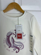 NEW Cream Unicorn Sweater - Girls 3 - 12 Years - Back On The Shelves High Street Discount Outlet Online UK