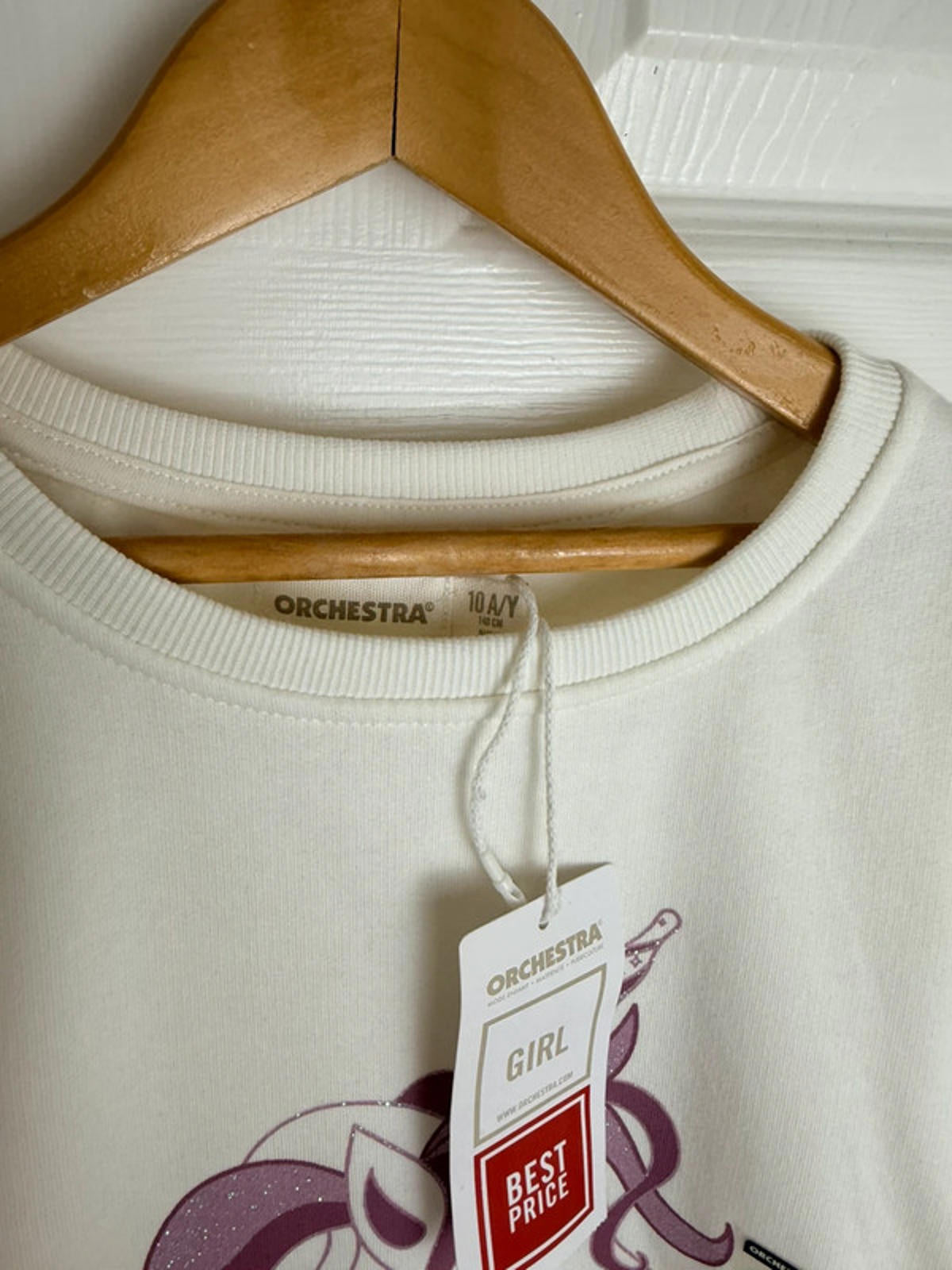NEW Orchestra Cream Unicorn Sweatshirt Girls 10 Years - Discounted high street clothing for children, ladies and men including everyday wear and seasonal styles. UK online