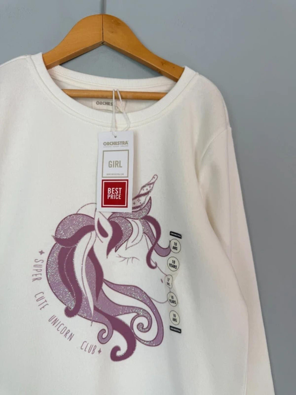 NEW Orchestra Lilac Glitter Sweater Jumper - Girls 10 Years - Discounted high street clothing for children, ladies and men including everyday wear and seasonal styles. UK online