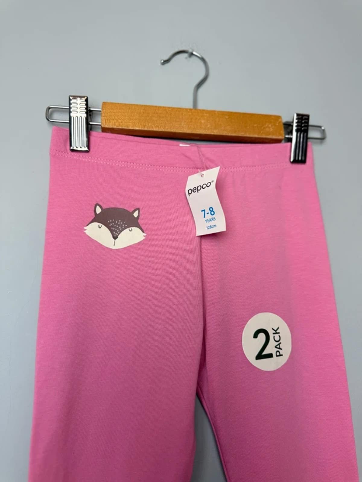 NEW Pep & Co Pink Fox Leggings - Girls 7 - 8 Years - Discounted high street clothing for children, ladies and men including everyday wear and seasonal styles. UK online