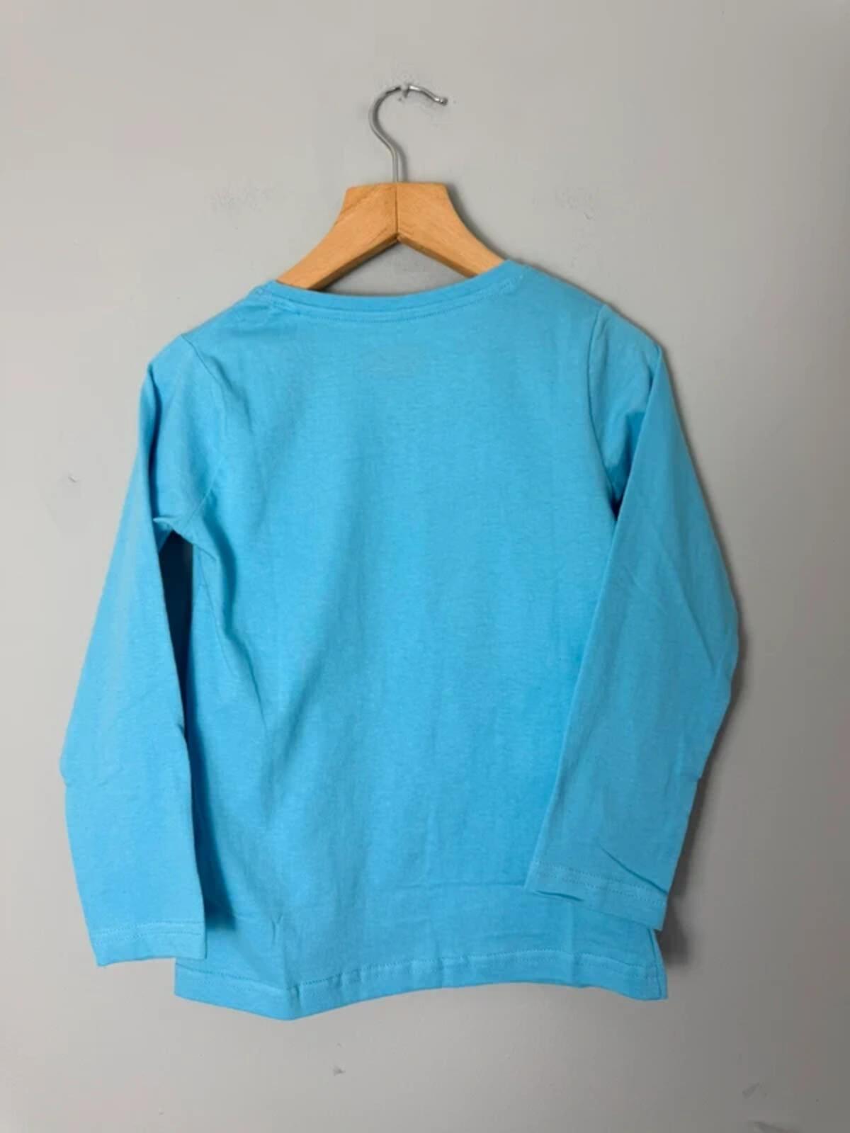 NEW Peppa Pig 100% Cotton Long Sleeve Top Light Blue - Girls 5 - 6 Years - Discounted high street clothing for children, ladies and men including everyday wear and seasonal styles. UK online