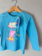 NEW Peppa Pig Blue Long Sleeve Top - Girls 2 Years 92cm - Discounted high street clothing for children, ladies and men including everyday wear and seasonal styles. UK online