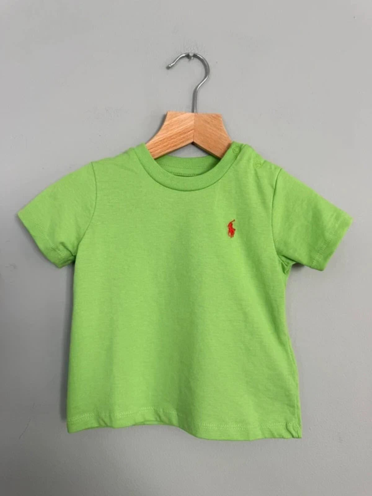 New Ralph Lauren Green Short Sleeve Summer Top Boys - 9 Months - Discounted high street clothing for children, ladies and men including everyday wear and seasonal styles. UK online