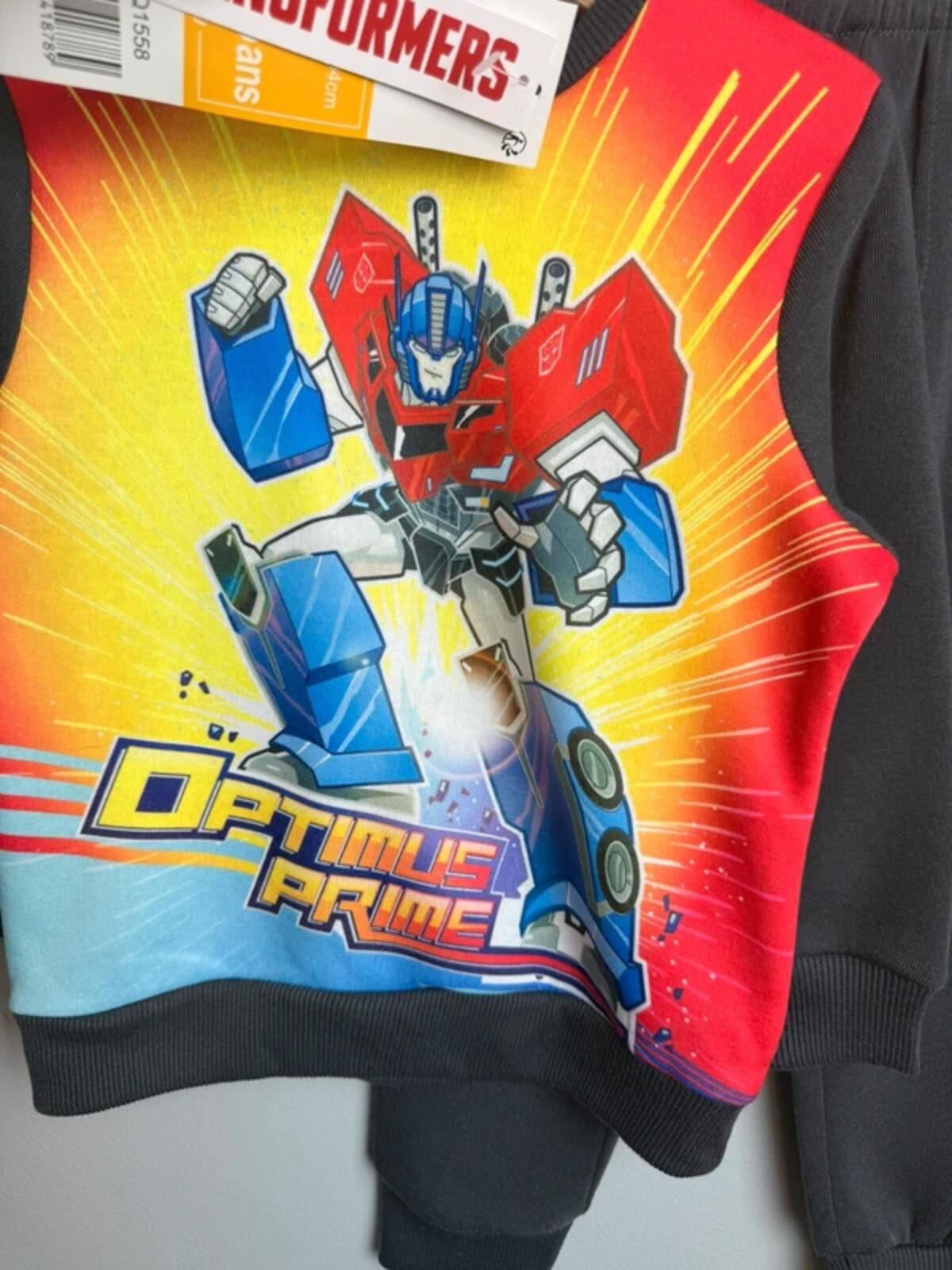 NEW Transformers Optimus Prime 2 Piece Tracksuit Jumper & Joggers - Boys 3 Years - Discounted high street clothing for children, ladies and men including everyday wear and seasonal styles. UK online