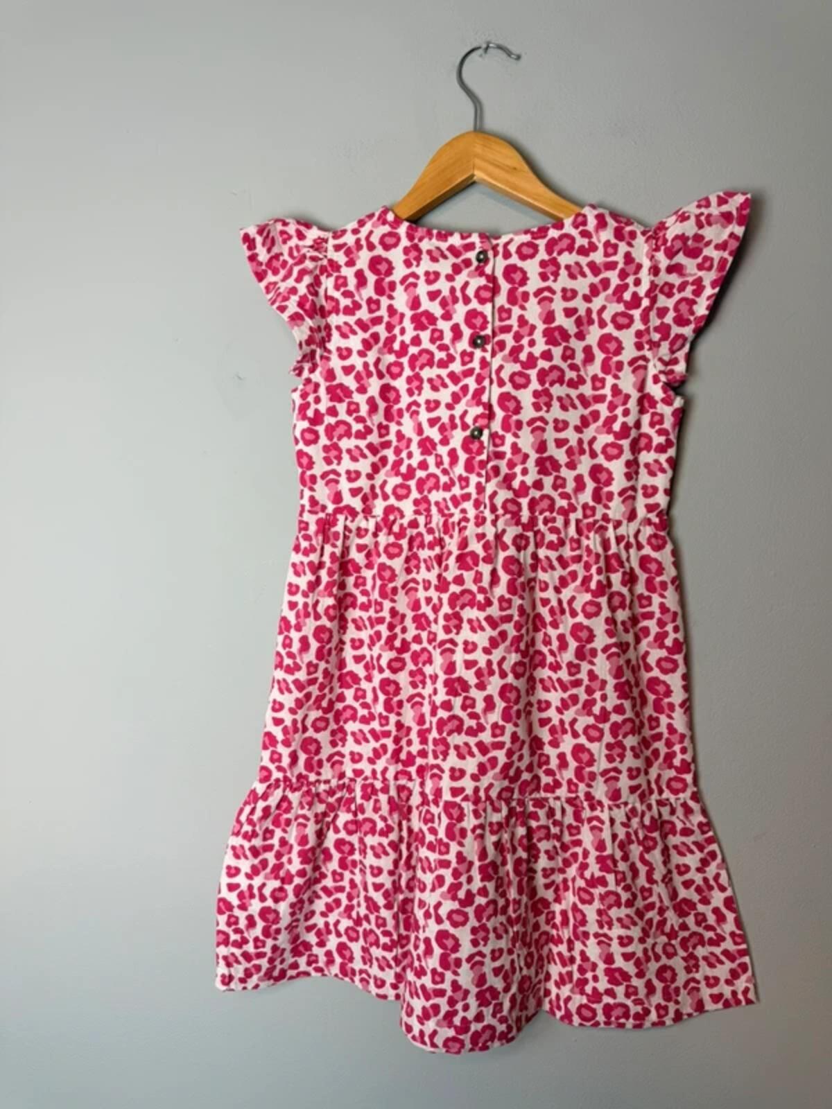 NEW Trick Nick 100% Cotton Pink Cheetah Button Dress - Girls 8 Years - Discounted high street clothing for children, ladies and men including everyday wear and seasonal styles. UK online