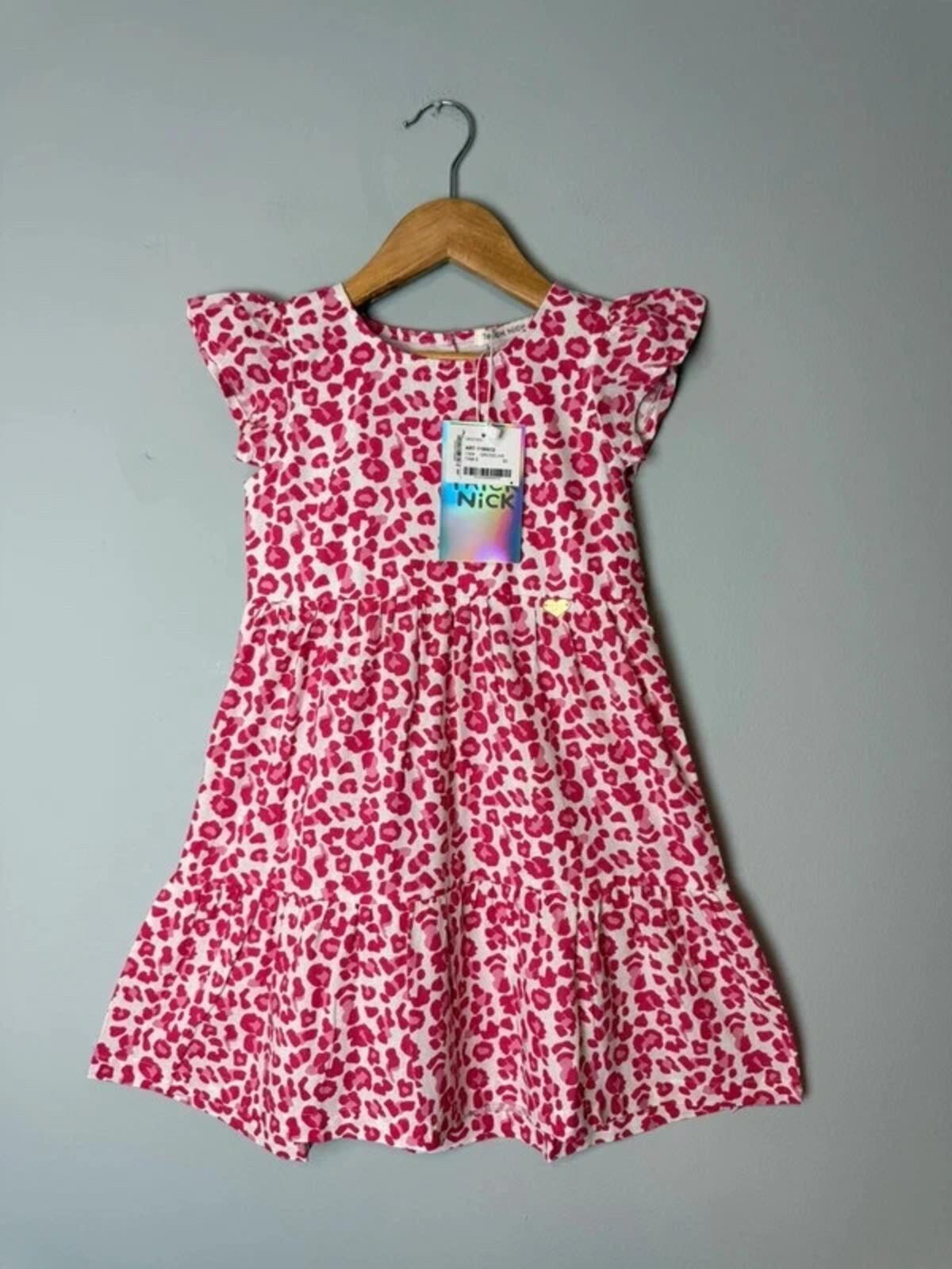 NEW Trick Nick 100% Cotton Pink Cheetah Print Dress - Girls 6 Years - Discounted high street clothing for children, ladies and men including everyday wear and seasonal styles. UK online