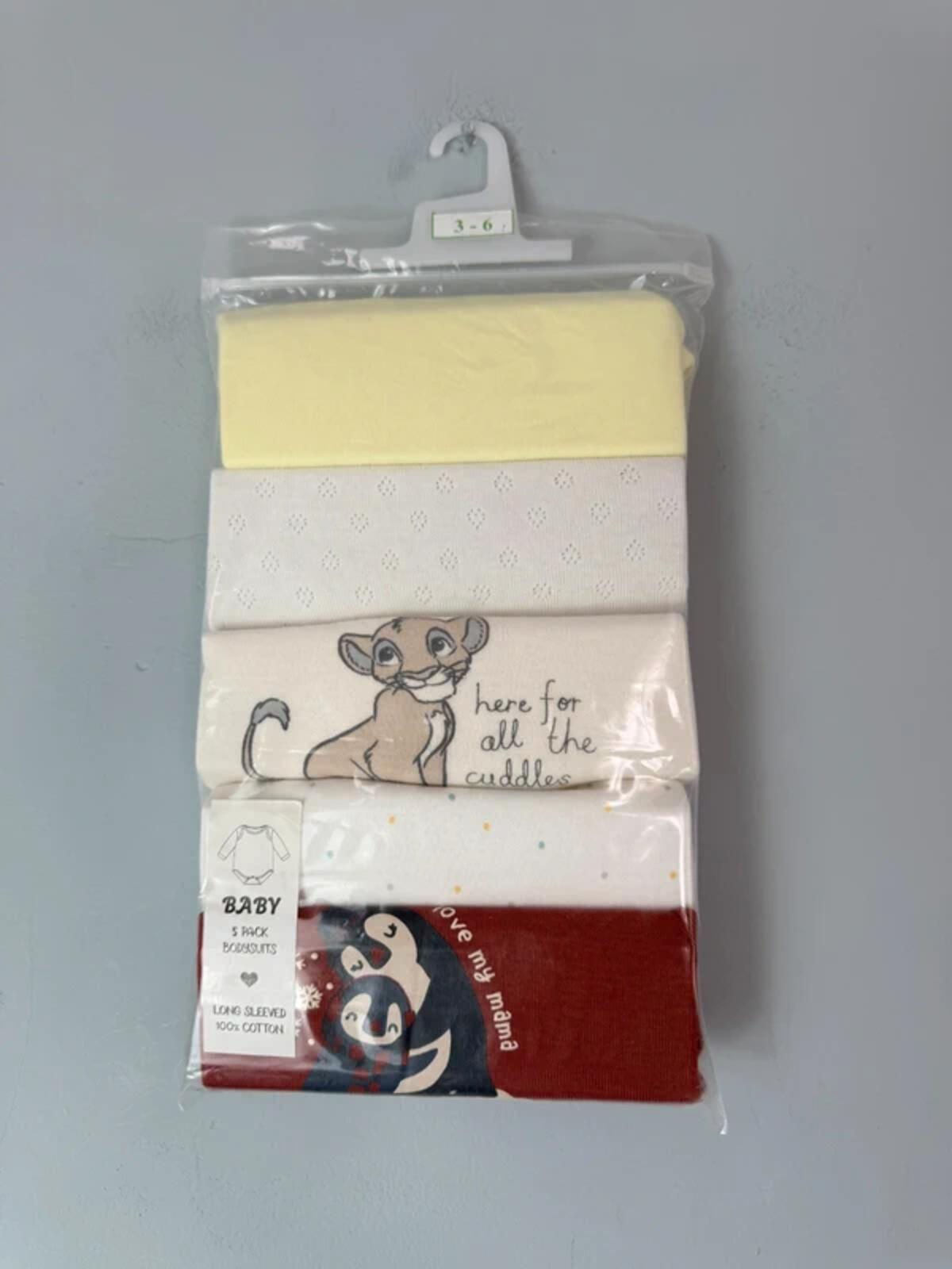 NEW Unisex Baby Long Sleeve Bodysuits - Mixed Brands - Unisex 3 - 6 Months - Discounted high street clothing for children, ladies and men including everyday wear and seasonal styles. UK online