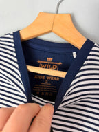 NEW Wild Republic Penguin Top Organic Cotton Striped T-Shirt - Unisex Age 2 Years - Discounted high street clothing for children, ladies and men including everyday wear and seasonal styles. UK online