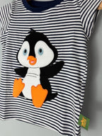 NEW Wild Republic Penguin Top Organic Cotton Striped T-Shirt - Unisex Age 2 Years - Discounted high street clothing for children, ladies and men including everyday wear and seasonal styles. UK online