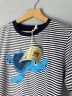 NEW Wild Republic Tortoise Top Organic Cotton Striped T-Shirt - Unisex Age 4 - Discounted high street clothing for children, ladies and men including everyday wear and seasonal styles. UK online