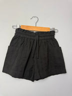 Next Black Ruffle Waist Shorts - Girls 4 Years - Discounted high street clothing for children, ladies and men including everyday wear and seasonal styles. UK online