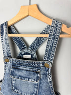 NEXT Denim Dungaree Stonewashed Dress - Girls 4 - 5 Years - Discounted high street clothing for children, ladies and men including everyday wear and seasonal styles. UK online