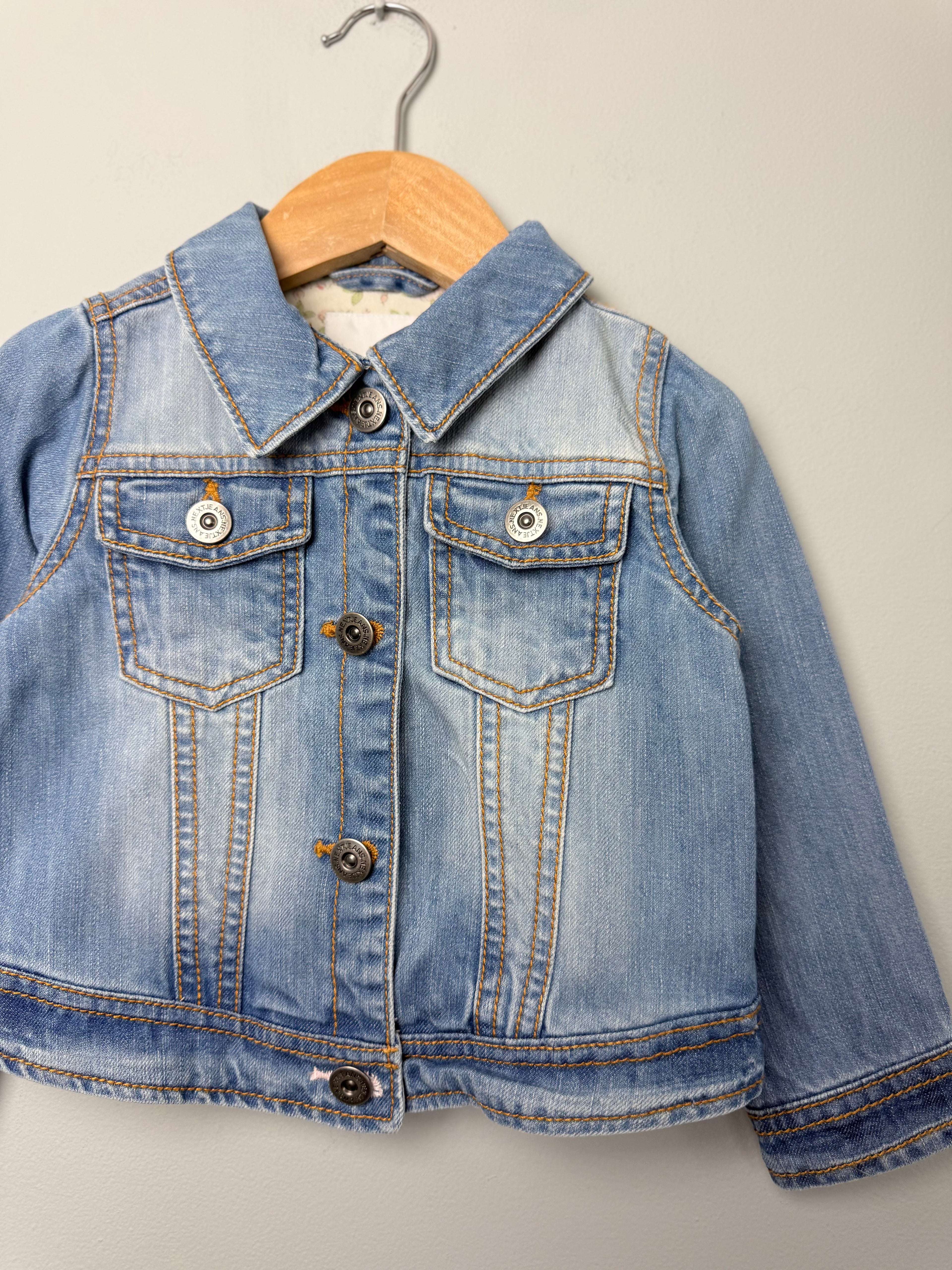 Next Light Blue Denim Jacket - Girls 18 - 24 Months - Discounted high street clothing for children, ladies and men including everyday wear and seasonal styles. UK online