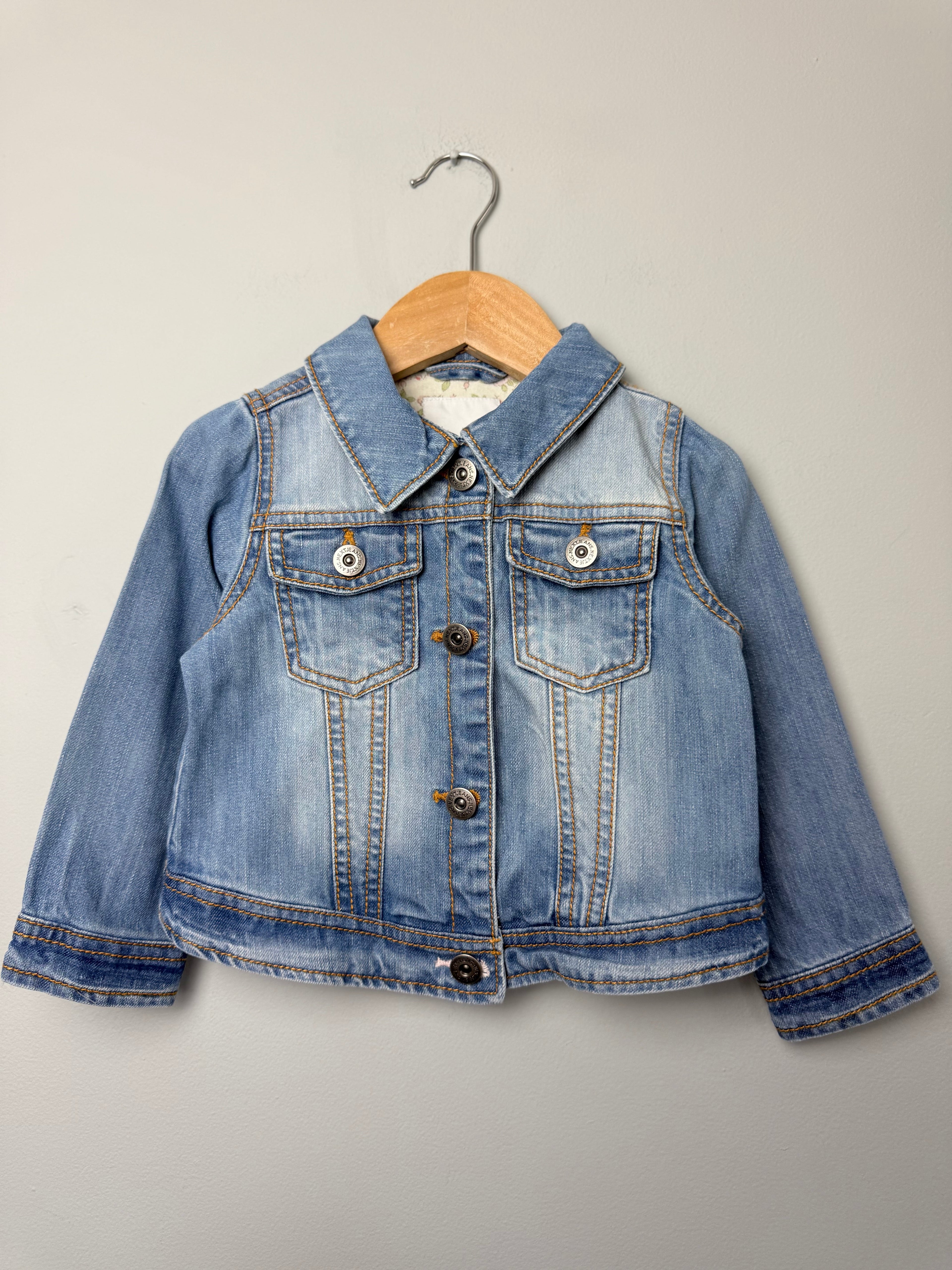 Next Light Blue Denim Jacket - Girls 18 - 24 Months - Discounted high street clothing for children, ladies and men including everyday wear and seasonal styles. UK online