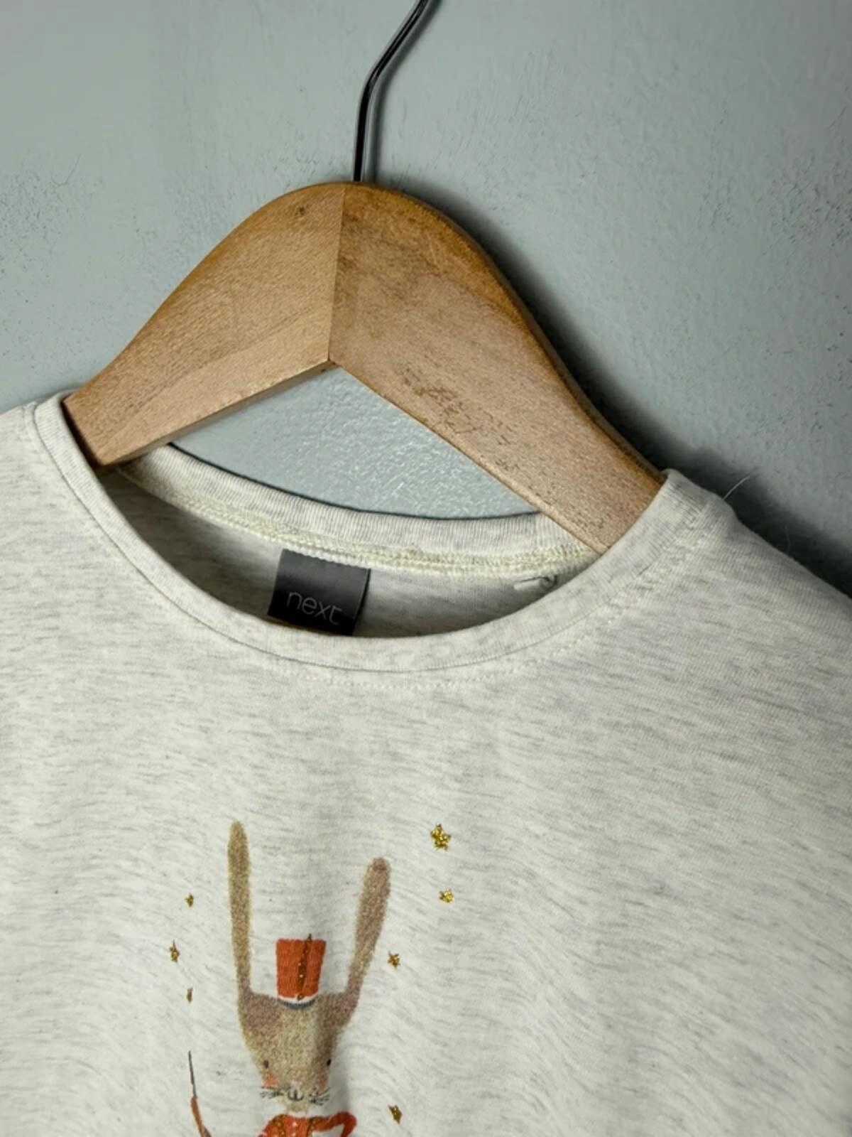 Next Light Grey Bunny Little Drummer Girl Long Sleeve Top - Girls 2 - 3 Years 98cm - Discounted high street clothing for children, ladies and men including everyday wear and seasonal styles. UK online