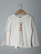 Next Light Grey Bunny Little Drummer Girl Long Sleeve Top - Girls 2 - 3 Years 98cm - Discounted high street clothing for children, ladies and men including everyday wear and seasonal styles. UK online