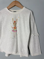 Next Light Grey Bunny Little Drummer Girl Long Sleeve Top - Girls 2 - 3 Years 98cm - Discounted high street clothing for children, ladies and men including everyday wear and seasonal styles. UK online