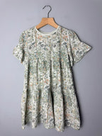 Next Morris & Co Green Floral Tiered Dress - Girls 4 - 5 Years - Discounted high street clothing for children, ladies and men including everyday wear and seasonal styles. UK online