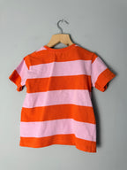 Next Pink & Orange Kitty Short Sleeve Top - Girls 4 - 5 Years - Discounted high street clothing for children, ladies and men including everyday wear and seasonal styles. UK online