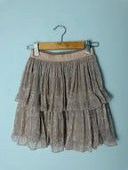 NEXT Rose Gold Tulle Layered Skirt with Elasticated Waist - Girls 7 Years - Discounted high street clothing for children, ladies and men including everyday wear and seasonal styles. UK online