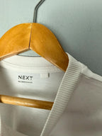 NEXT White & Orange Blue Football Boot Short Sleeve Top - Boys 4 Years - Discounted high street clothing for children, ladies and men including everyday wear and seasonal styles. UK online