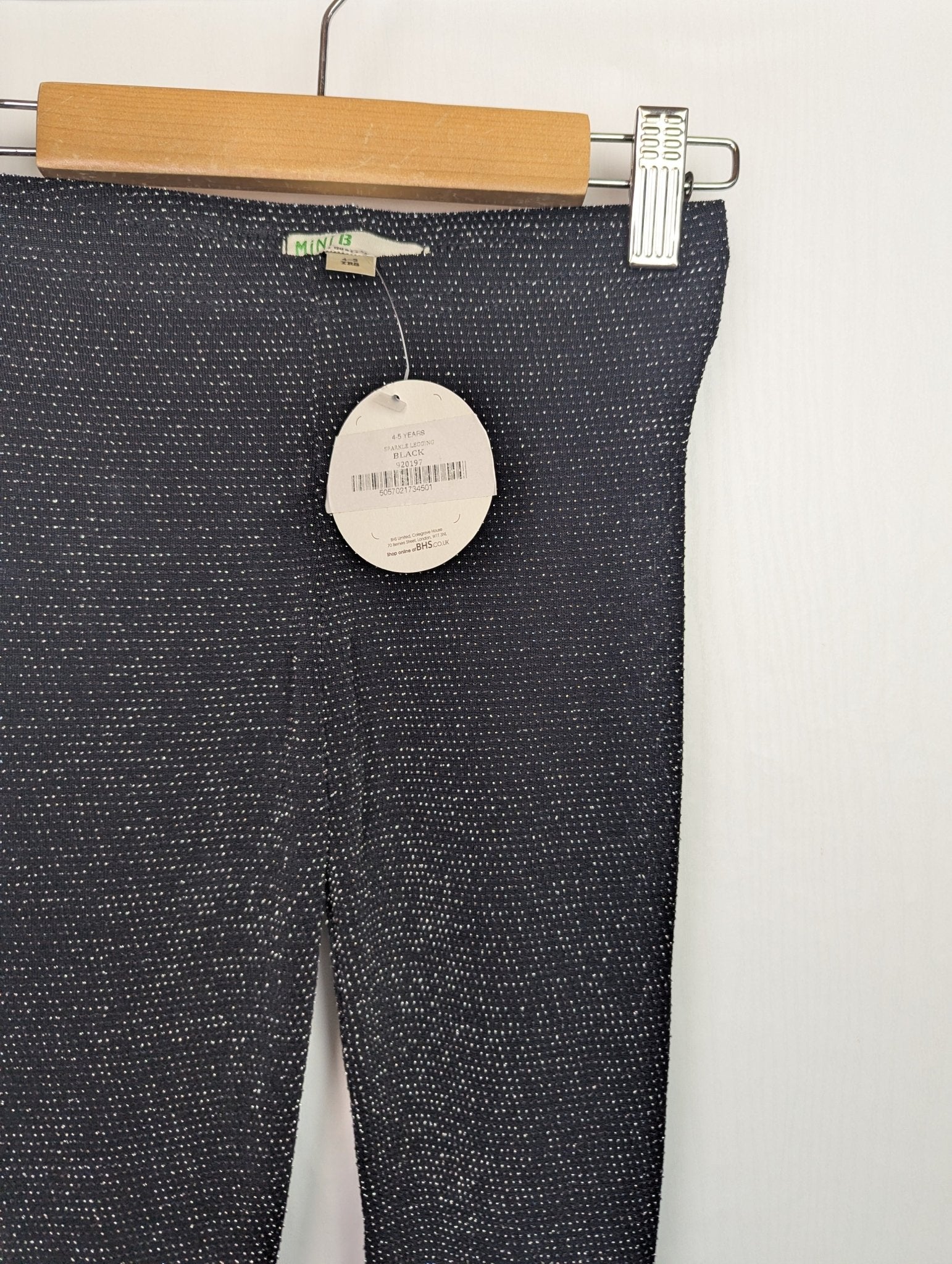 NWOT's Mini B Black Sparkle Leggings - Girls 18 - 24 Months - Back On The Shelves High Street Discount Outlet Online UK
