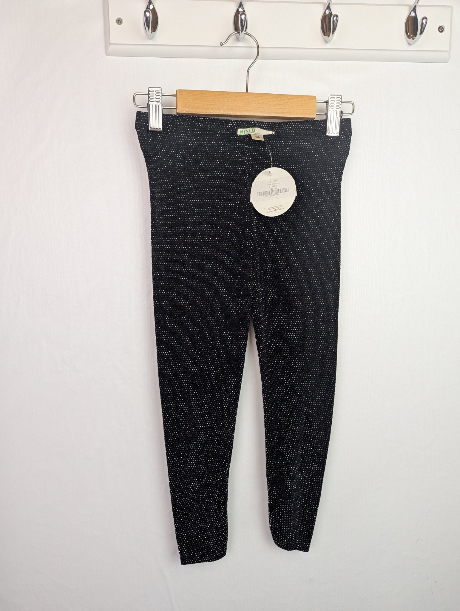 NWOT's Mini B Black Sparkle Leggings - Girls 18 - 24 Months - Back On The Shelves High Street Discount Outlet Online UK