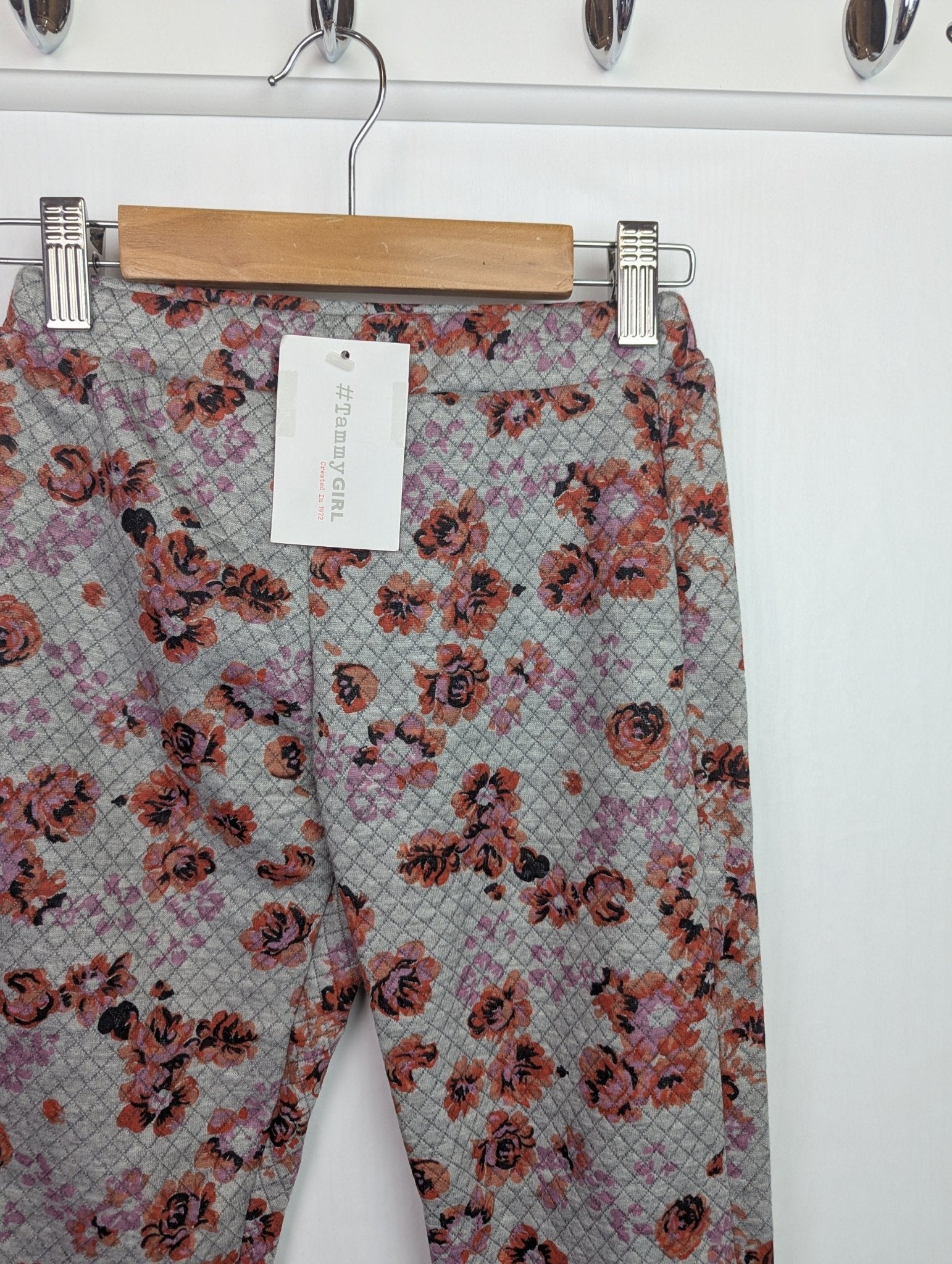 NWT's Tammy Girl Grey Floral Leggings - Girls 9 - 10 Years - Back On The Shelves High Street Discount Outlet Online UK
