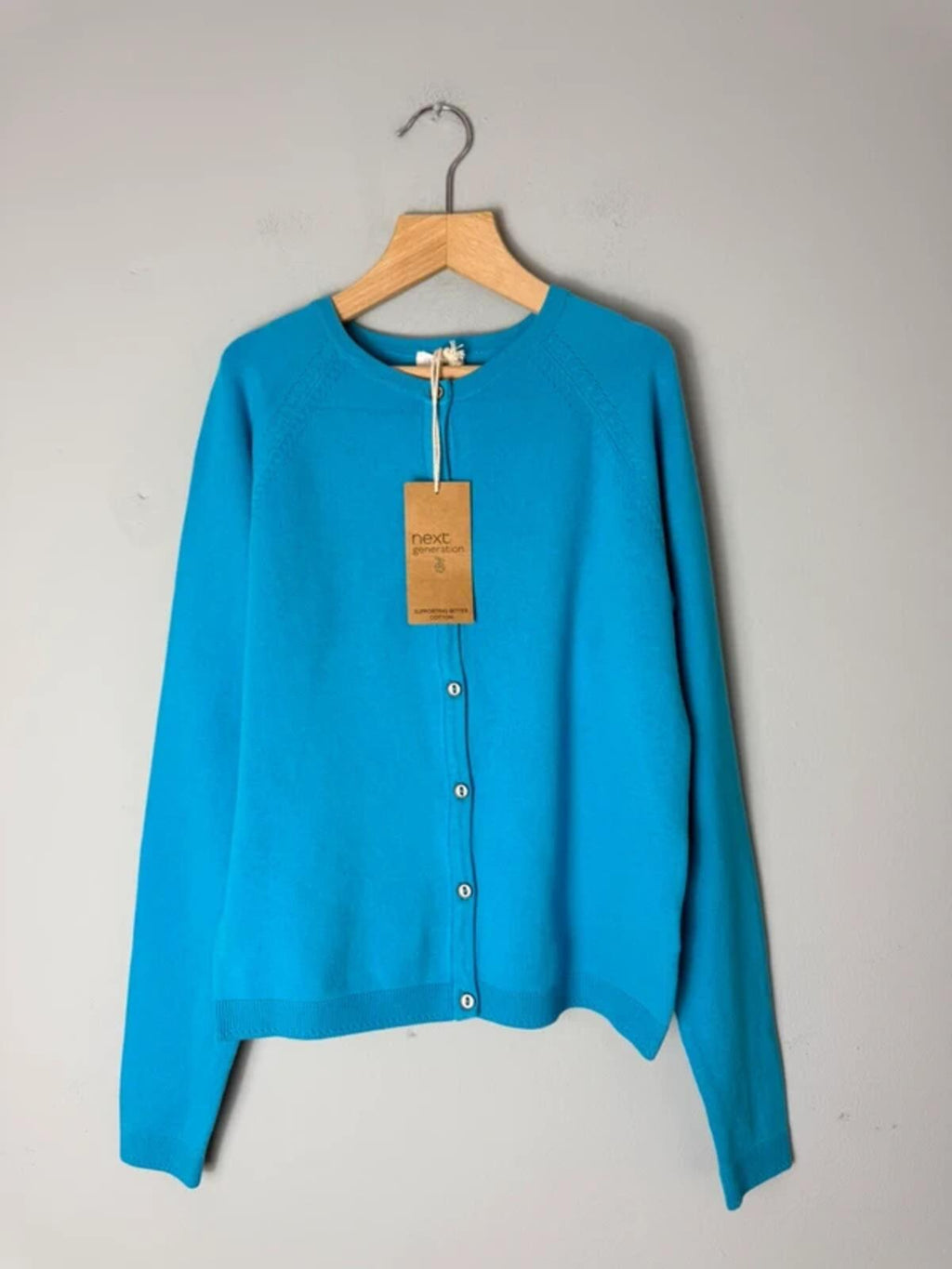 NWTs Next Blue Fine Knit Button Cardigan - Girls 11 Years - Discounted high street clothing for children, ladies and men including everyday wear and seasonal styles. UK online