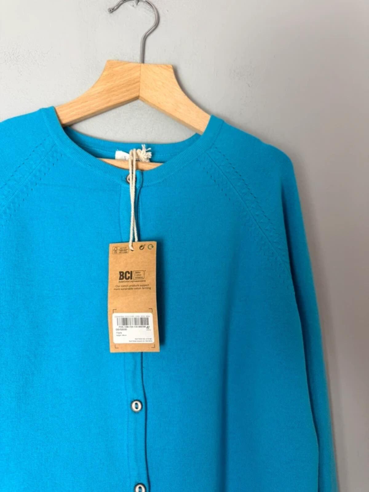NWTs Next Blue Fine Knit Button Cardigan - Girls 11 Years - Discounted high street clothing for children, ladies and men including everyday wear and seasonal styles. UK online