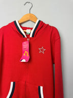 NWT's Red Brushed Fleece Zip Hoodie - Girls 8 Years - Discounted high street clothing for children, ladies and men including everyday wear and seasonal styles. UK online