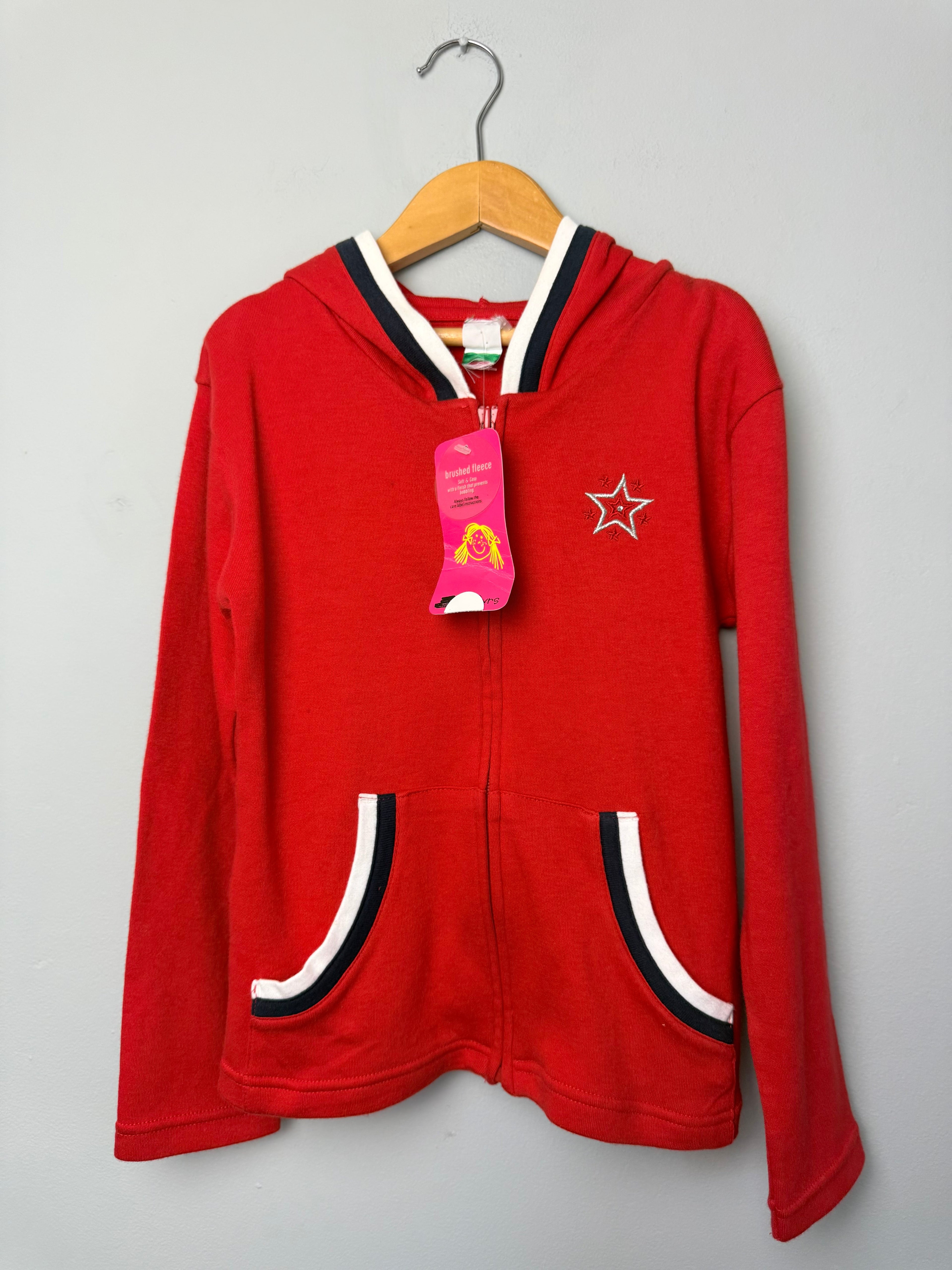 NWT's Red Brushed Fleece Zip Hoodie - Girls 8 Years - Discounted high street clothing for children, ladies and men including everyday wear and seasonal styles. UK online