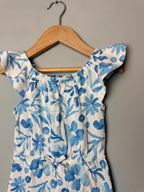 Primark Blue Floral playsuit romper Girls 12 - 18 Months - Discounted high street clothing for children, ladies and men including everyday wear and seasonal styles. UK online