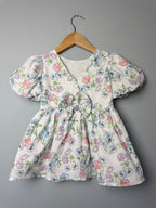Primark Floral Puff Sleeve Dress - Girls 12 - 18 Months - Discounted high street clothing for children, ladies and men including everyday wear and seasonal styles. UK online