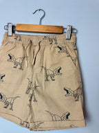 Primark Light Brown Tan Robotic Dinosaur Chino Shorts Boys 4 - 5 Years - Discounted high street clothing for children, ladies and men including everyday wear and seasonal styles. UK online