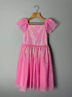 Primark Pink Sequin Party Dress - Girls 7 - 8 Years - Discounted high street clothing for children, ladies and men including everyday wear and seasonal styles. UK online