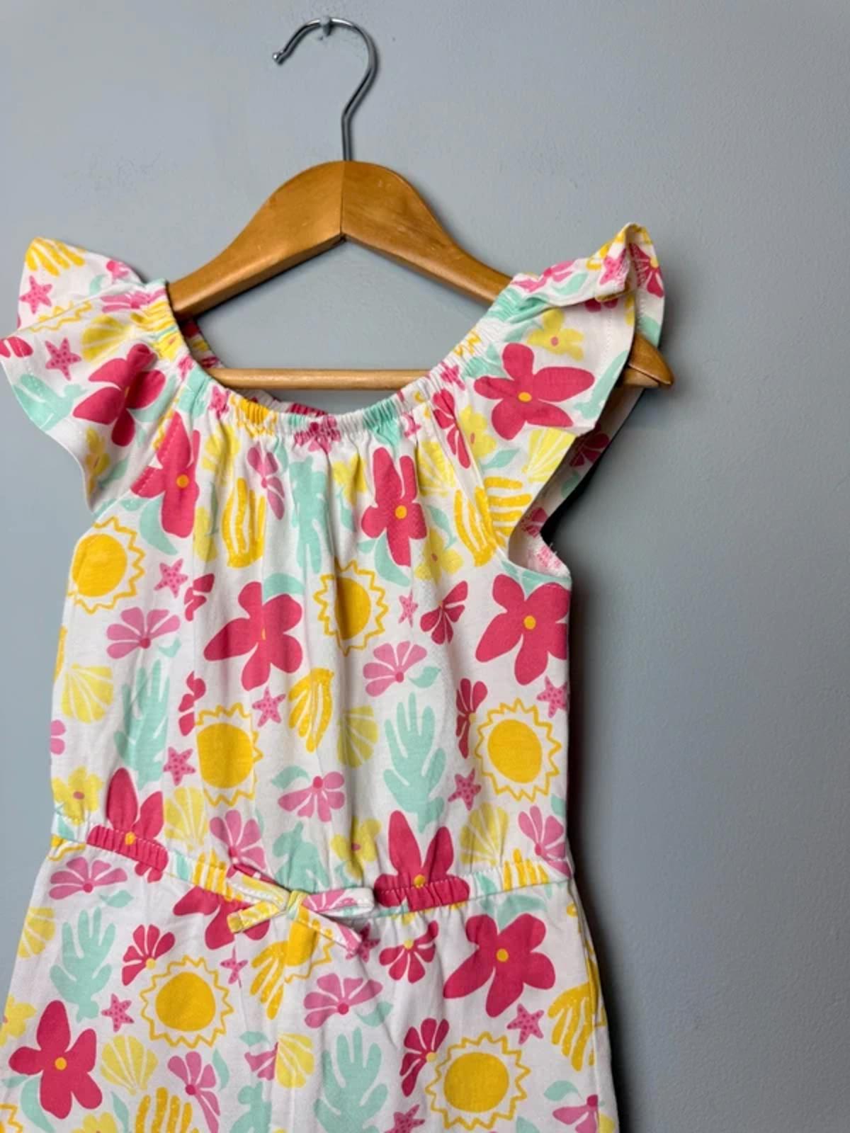 Primark Pink Yellow & Blue Floral Summer Romper Playsuit Girls 18 - 24 Months - Discounted high street clothing for children, ladies and men including everyday wear and seasonal styles. UK online
