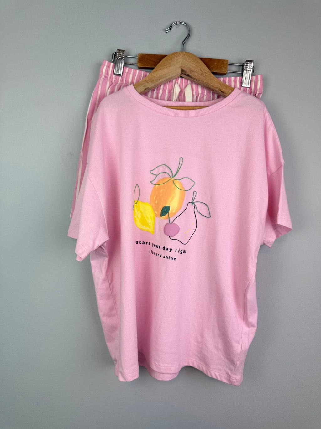 Rise and Shine Fruit Shortie Pyjama Set - Girls 10 - 15 Years - Discounted high street clothing for children, ladies and men including everyday wear and seasonal styles. UK online